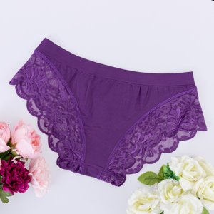 Women's lace panties in purple - Underwear