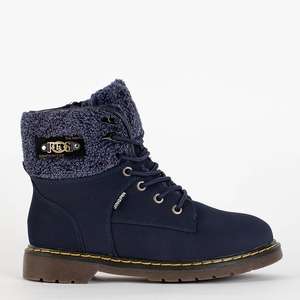 Women's navy blue Wenya insulated boots - Shoes