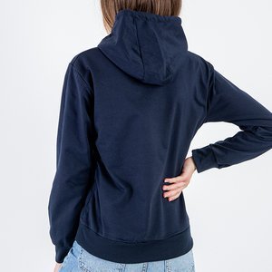 Women's navy blue hoodie - Clothing