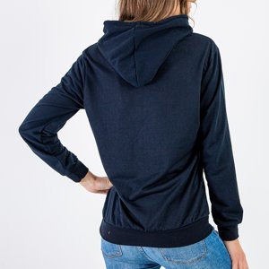 Women's navy blue hoodie - Sweatshirt