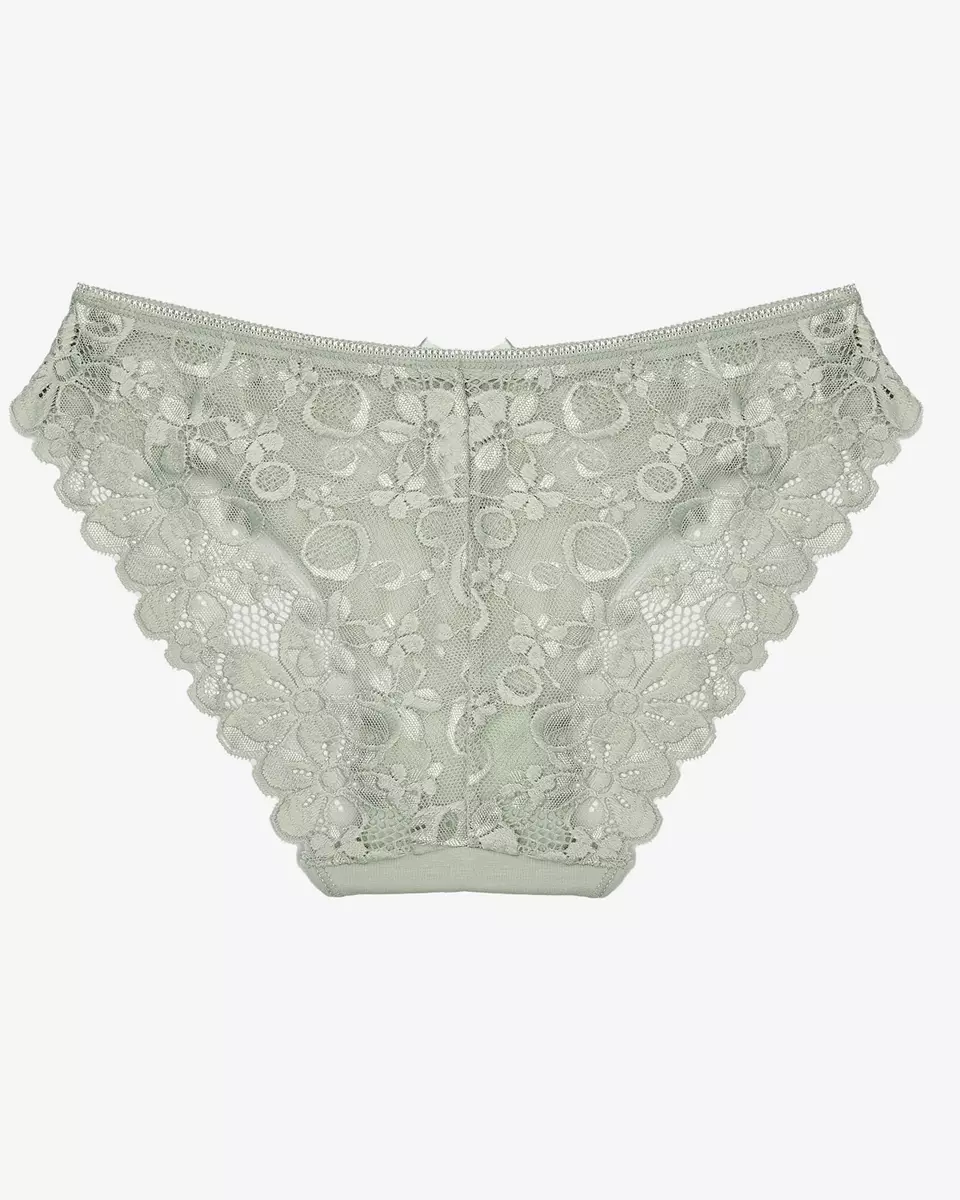 Women's panties with lace in mint color- Underwear