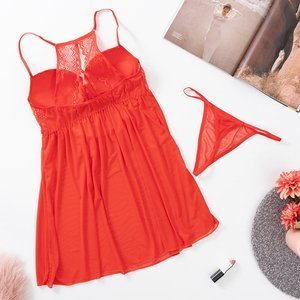 Women's red petticoat with lace - Underwear