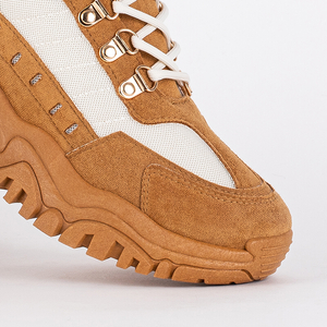 Women's sneakers camel Firis - Footwear