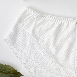 Women's white lace PLUS SIZE panties - Underwear