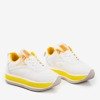 Women's white sports shoes on a thick Savssia platform - Footwear