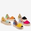 Yellow and blue women's sandals a'la espadrilles Irimida - Footwear