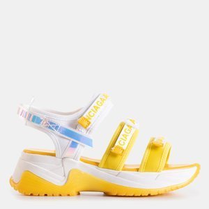 Yellow women's sports sandals on a platform Ritusa - Footwear